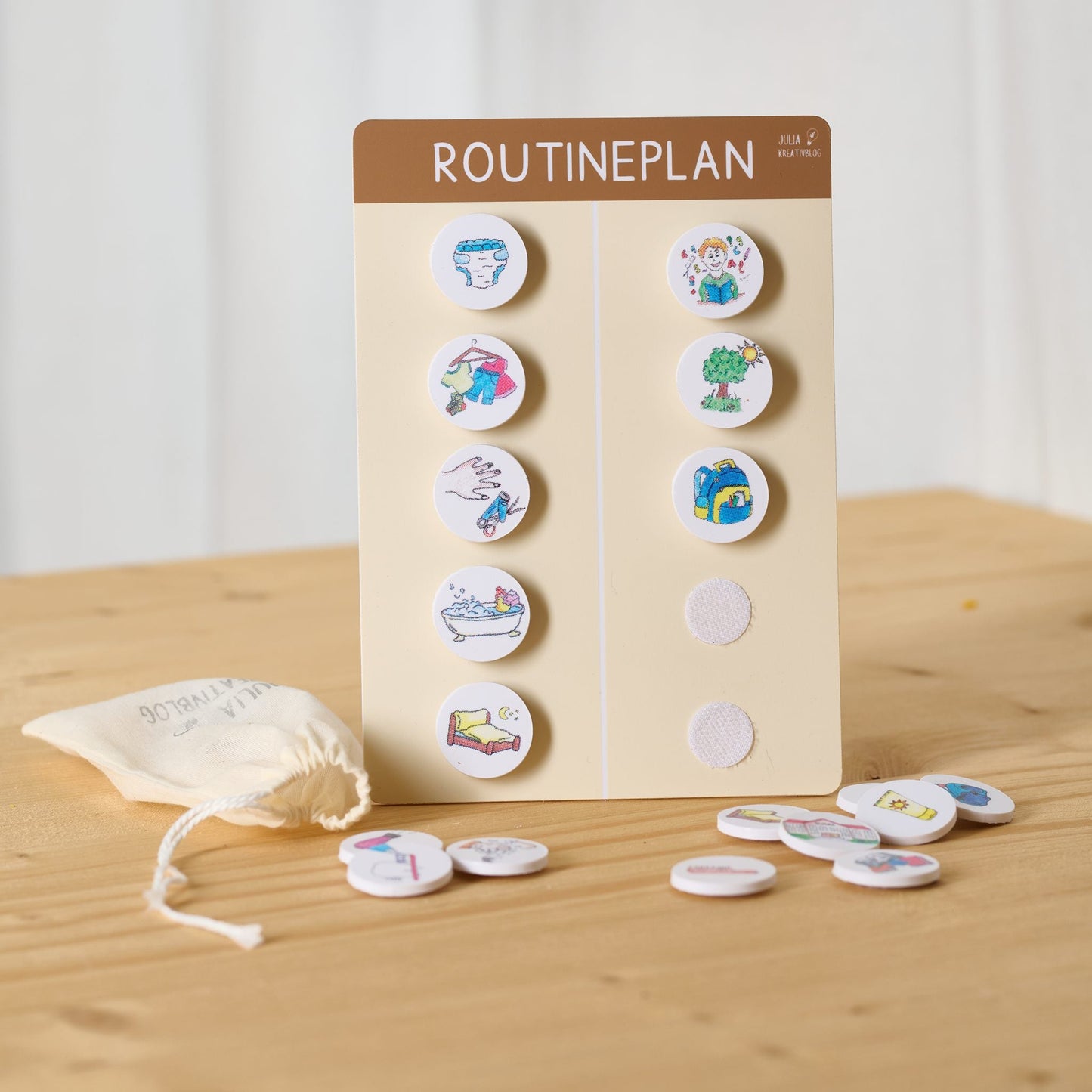 Materialpaket: Routine-Plan, montessori-inspiriert