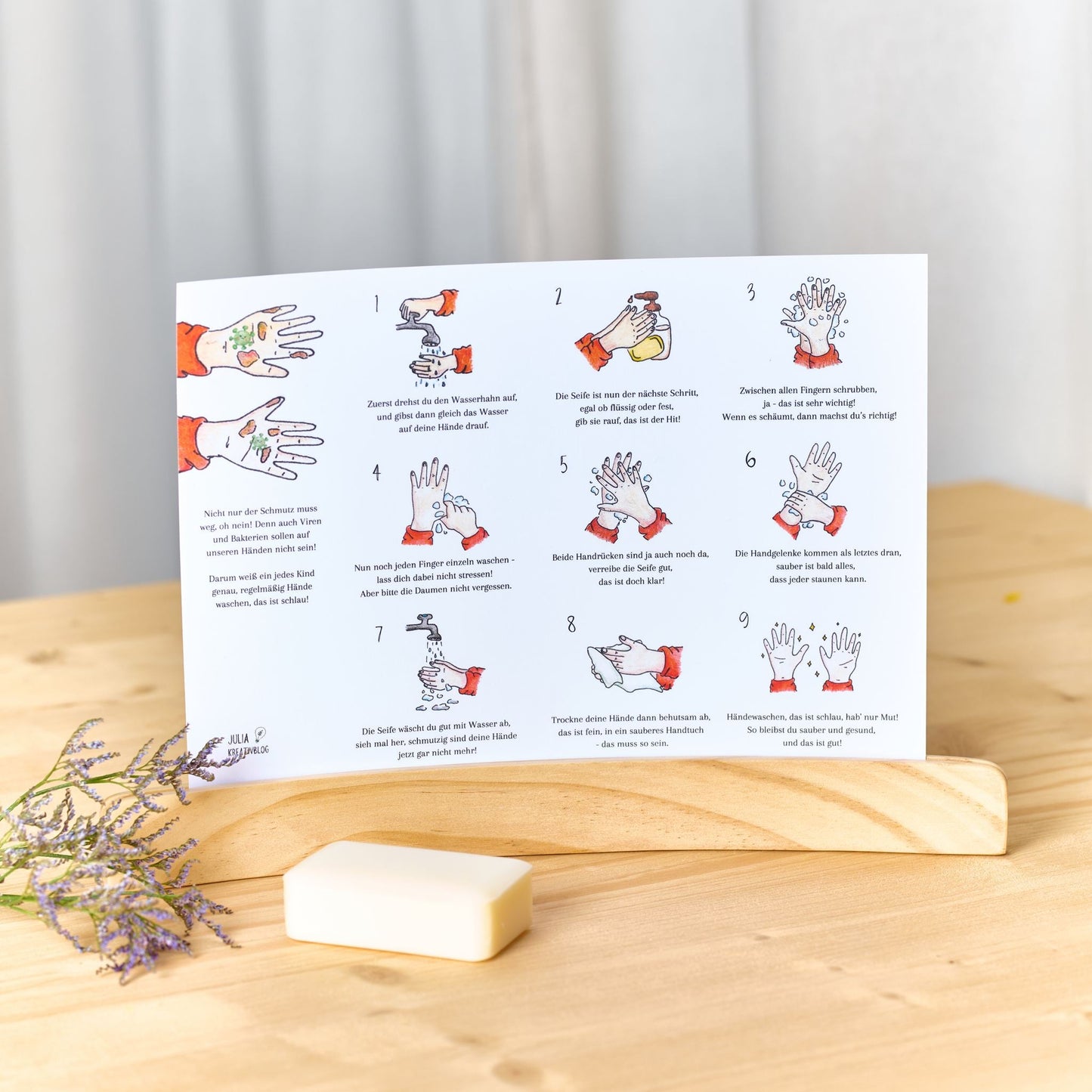 Materialpaket: Hände waschen, montessori-inspiriert