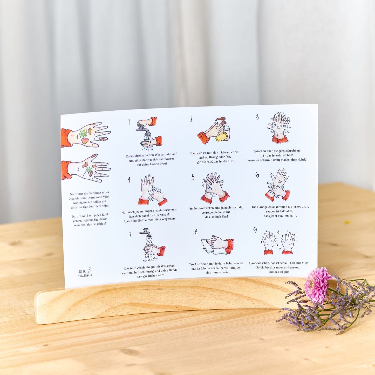 Materialpaket: Hände waschen, montessori-inspiriert