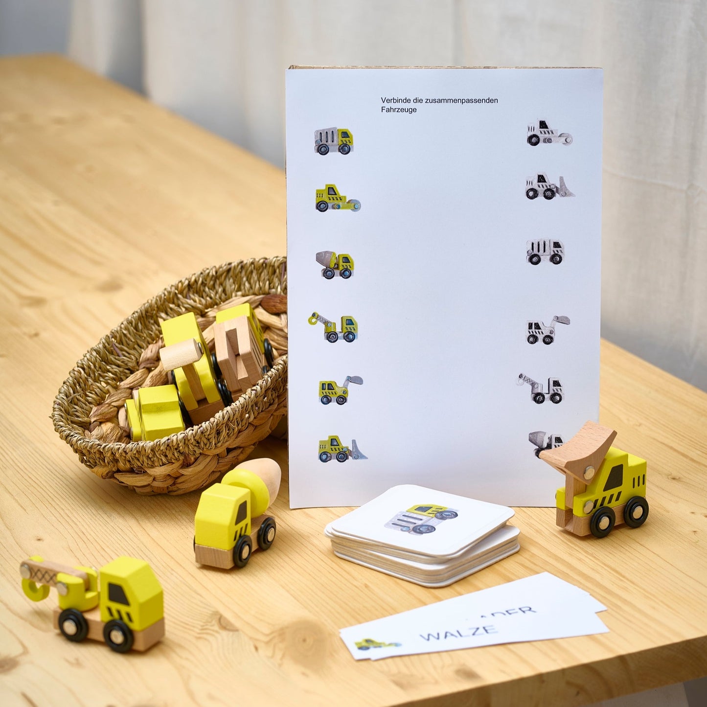 Materialpaket: Fahrzeuge Baustelle - kunterbuntes Paket für kleine Baustellen-Fans