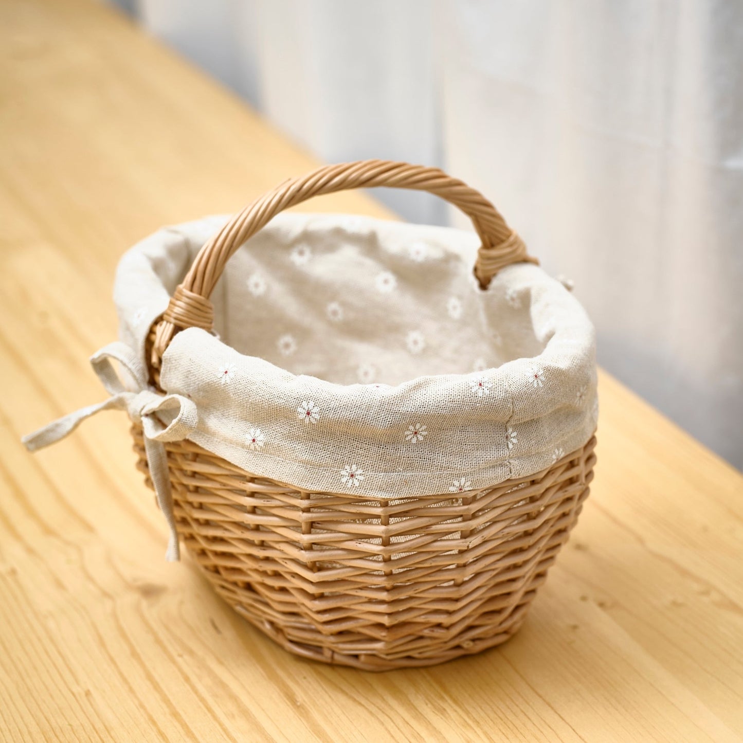 Henkelkörbchen 2 mit Stoff