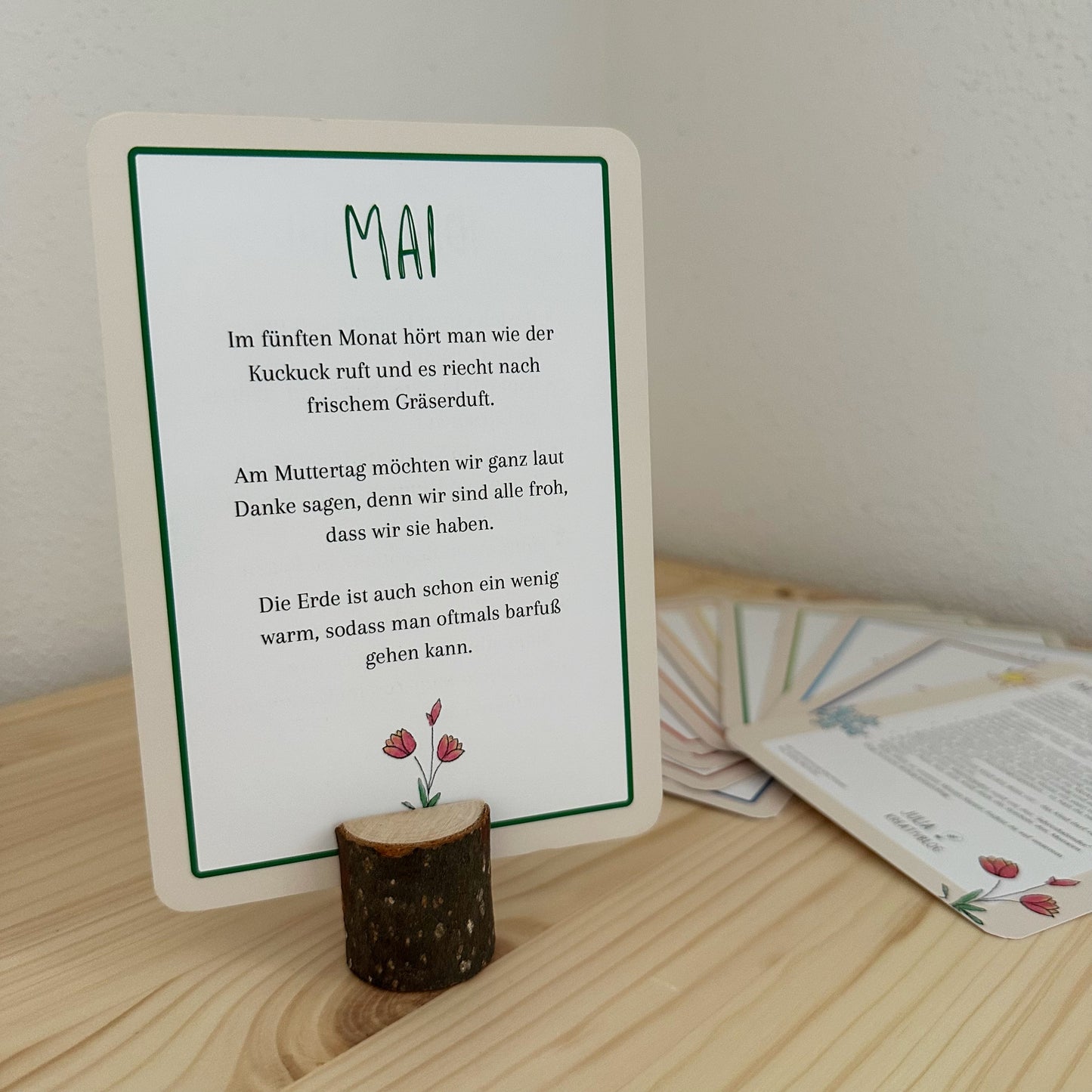 Monatskarten "Das Jahr begreifen", montessori-inspiriert