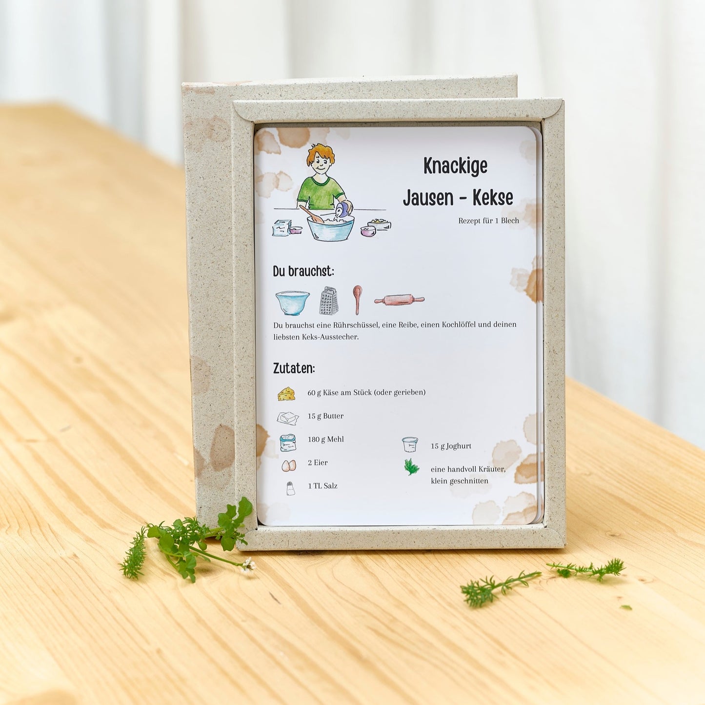 Kinder-Rezeptkarten, verschiedene Varianten