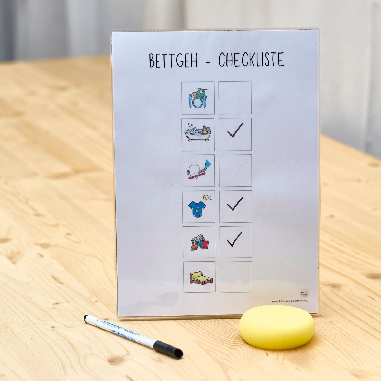 Materialpaket: Checkliste Morgen und Abend / Routinen