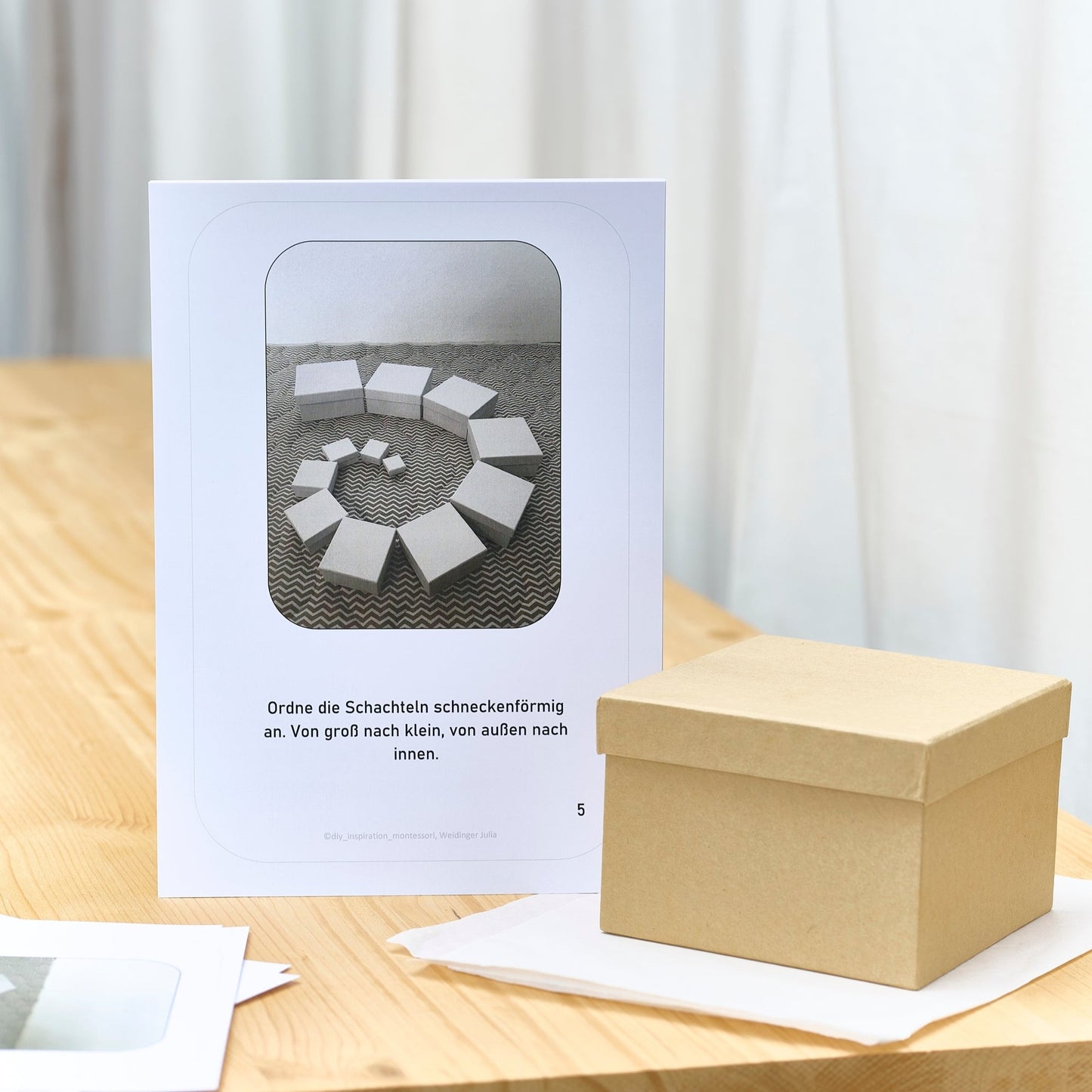 Schachtelspiel, montessori-inspiriert