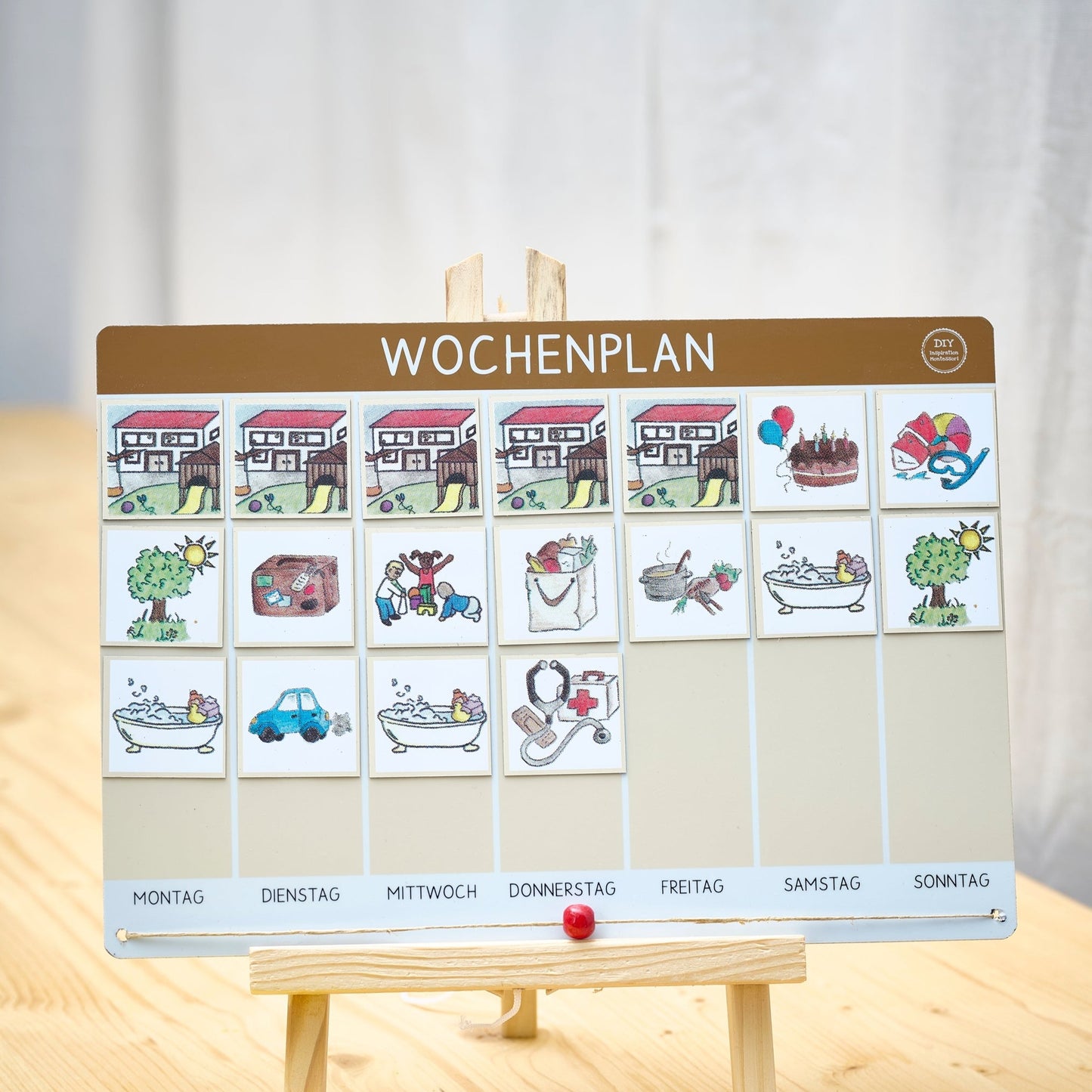 Materialpaket: Wochenplan, montessori-inspiriert