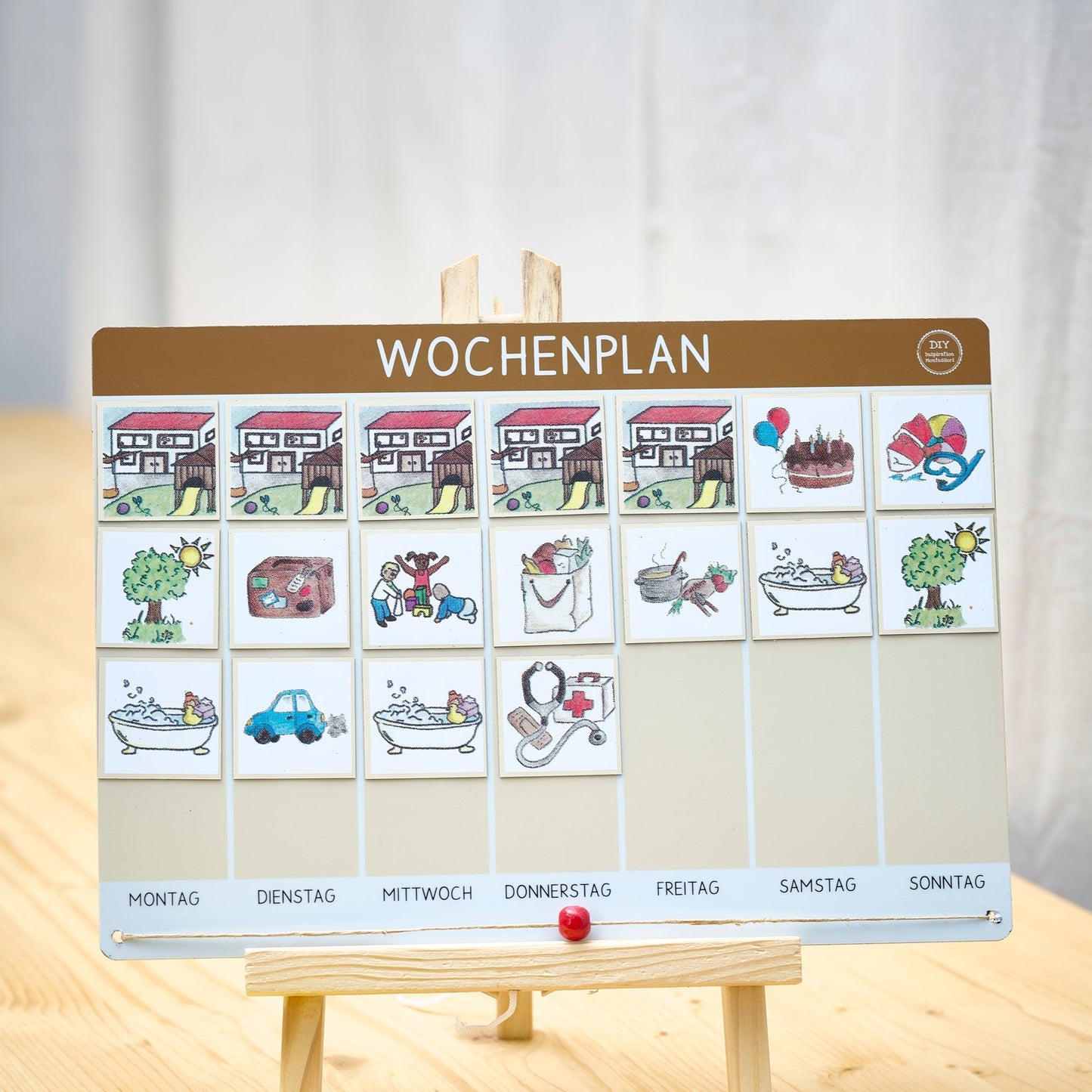 Materialpaket: Wochenplan, B-Ware, montessori-inspiriert