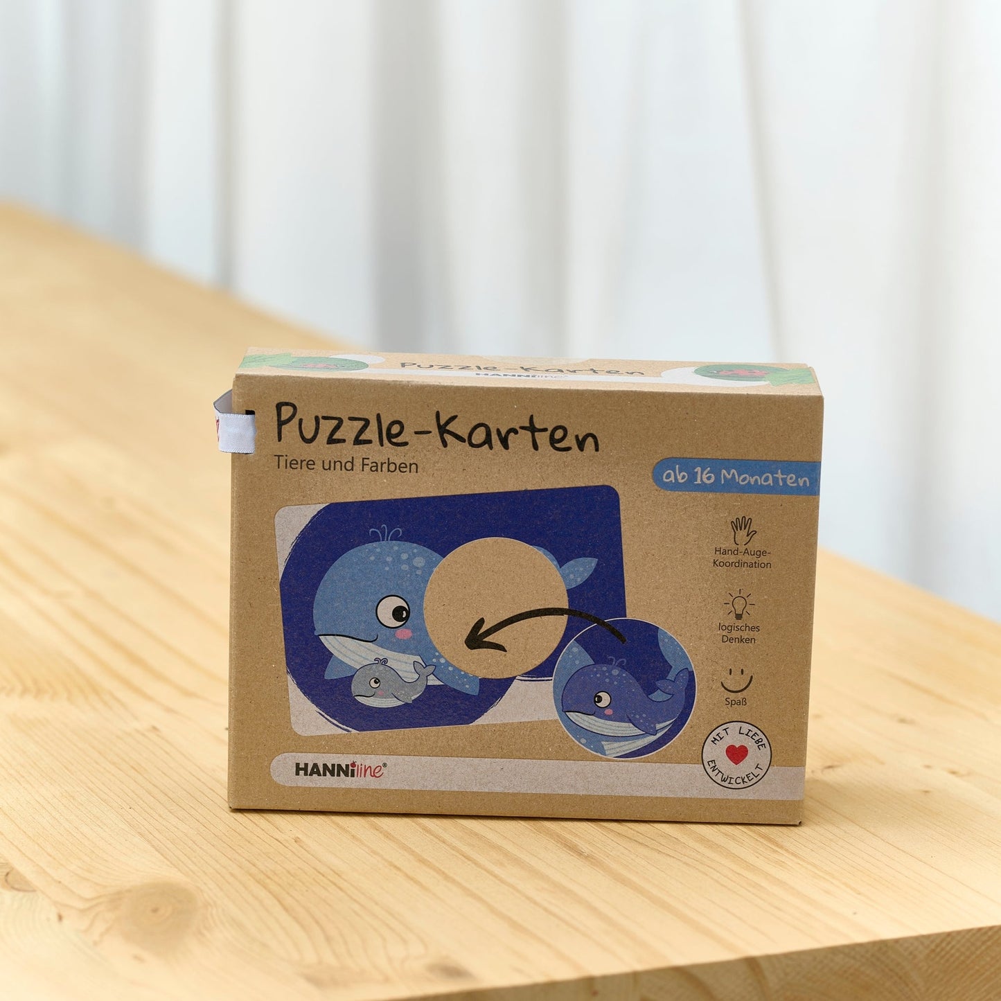 Puzzlekarten, Tiere und Farben