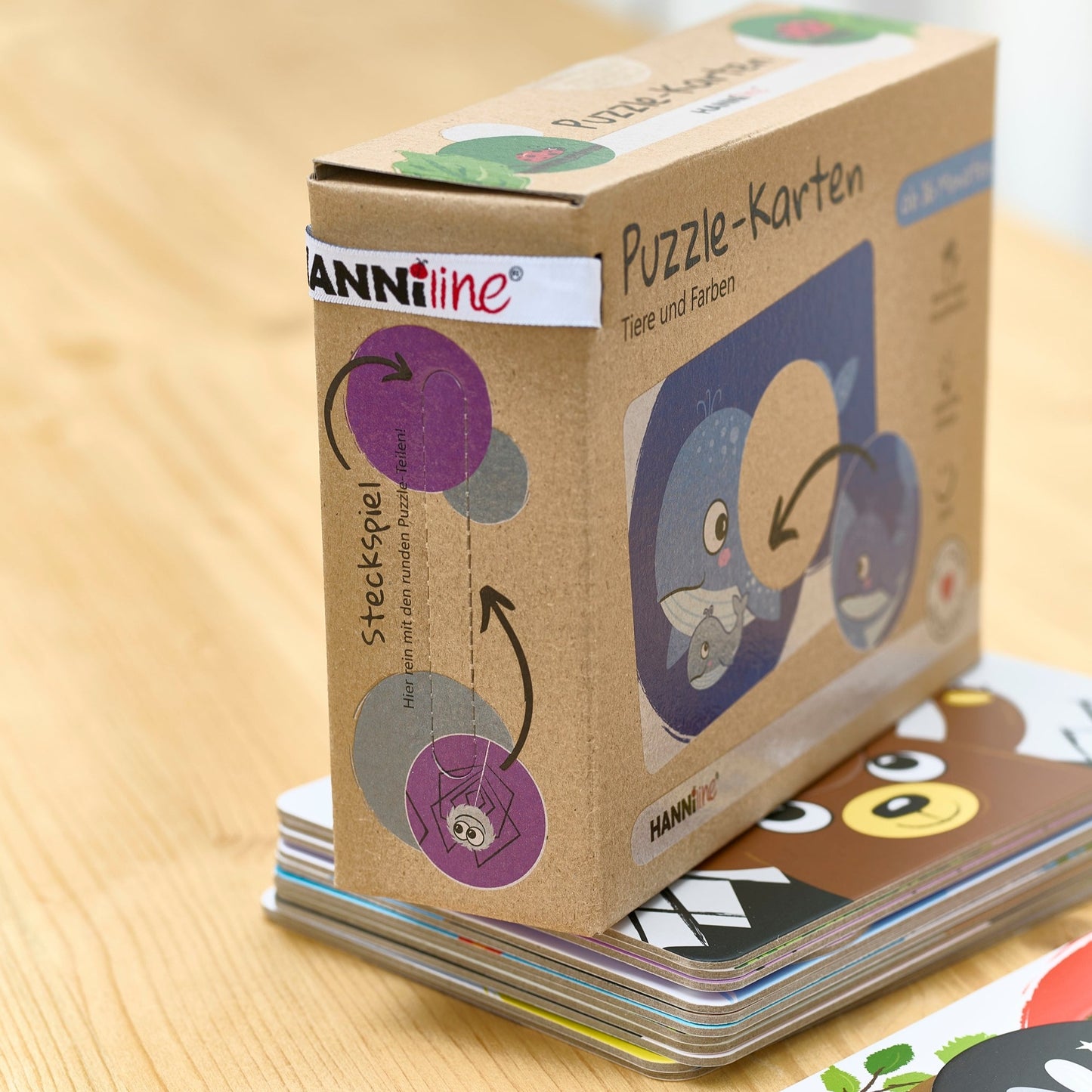 Puzzlekarten, Tiere und Farben