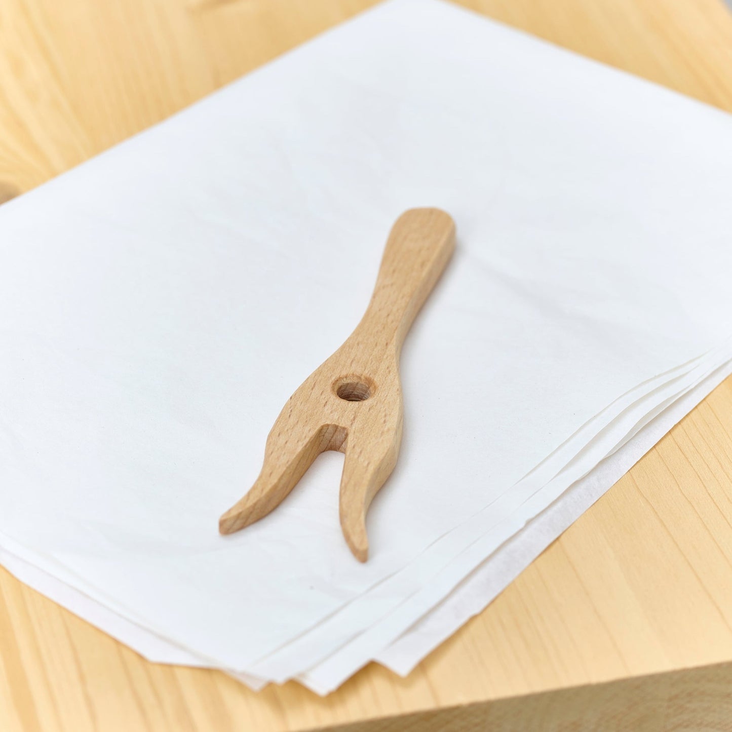 Kinder Strick-Gabel (handgefertigt) mit Anleitung und Umsetzungsideen