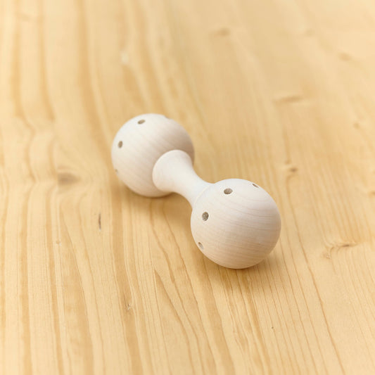 Babyrassel mit Glöckchen, montessori-inspiriert