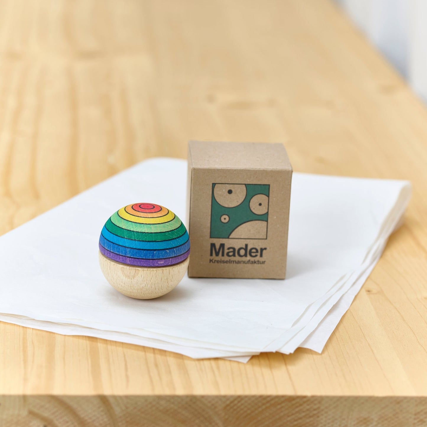 Baby-Wackelkugel, Holz, handgefertigt