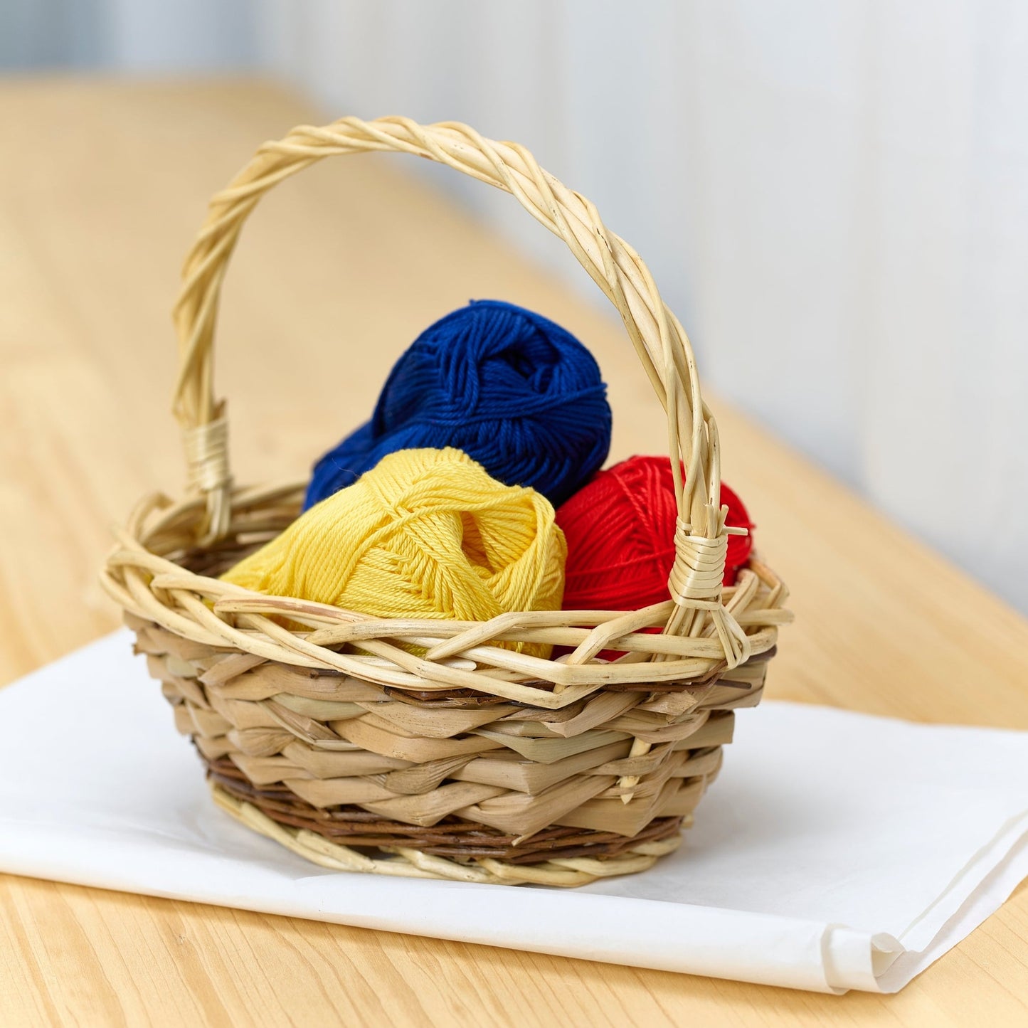 Wollset im Korb - diverse Varianten