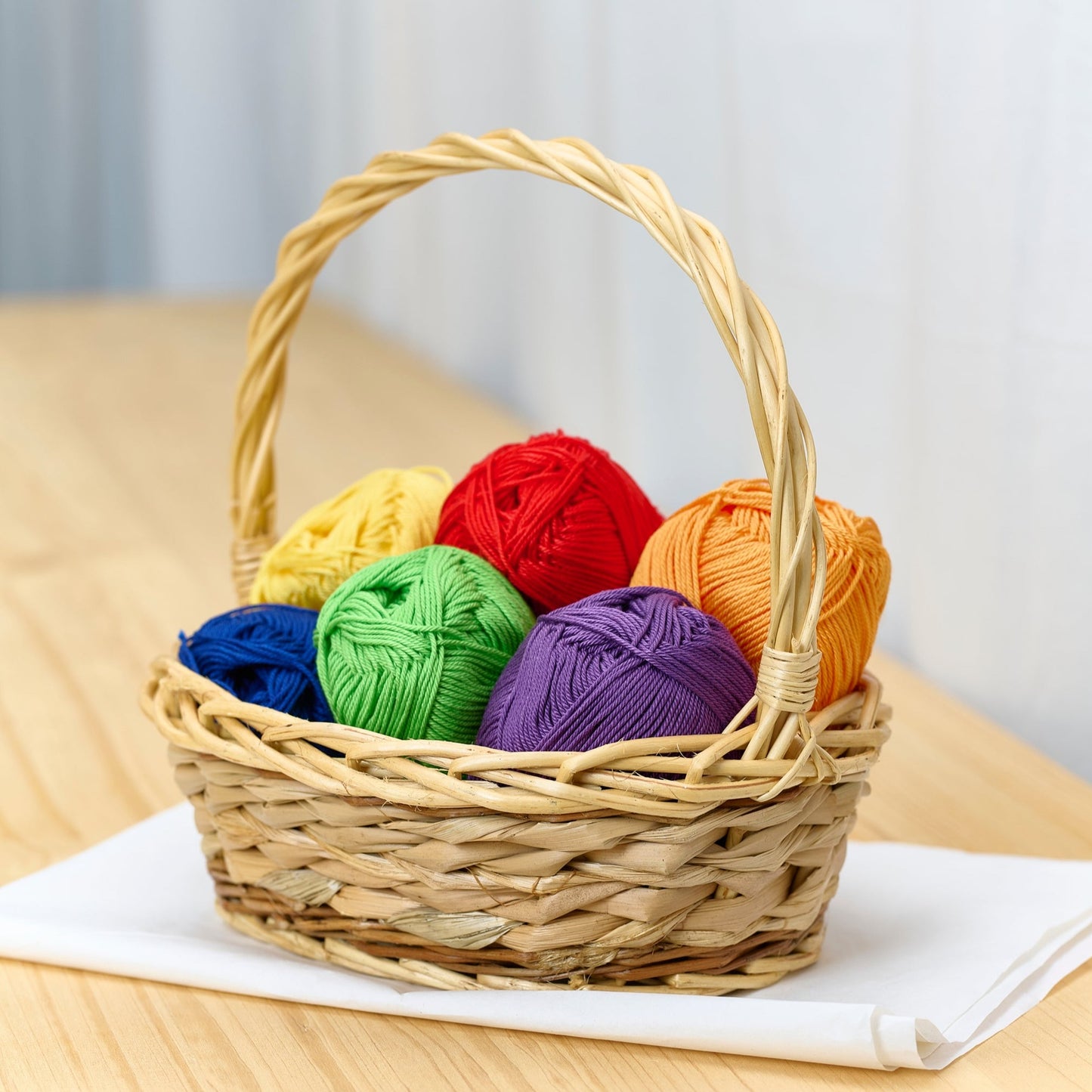 Wollset im Korb - diverse Varianten