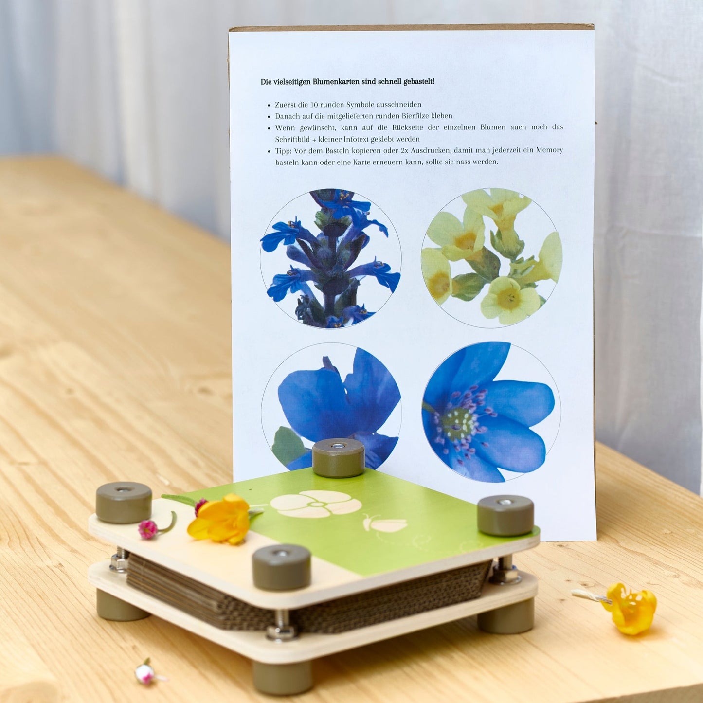 Blumenpresse aus Holz