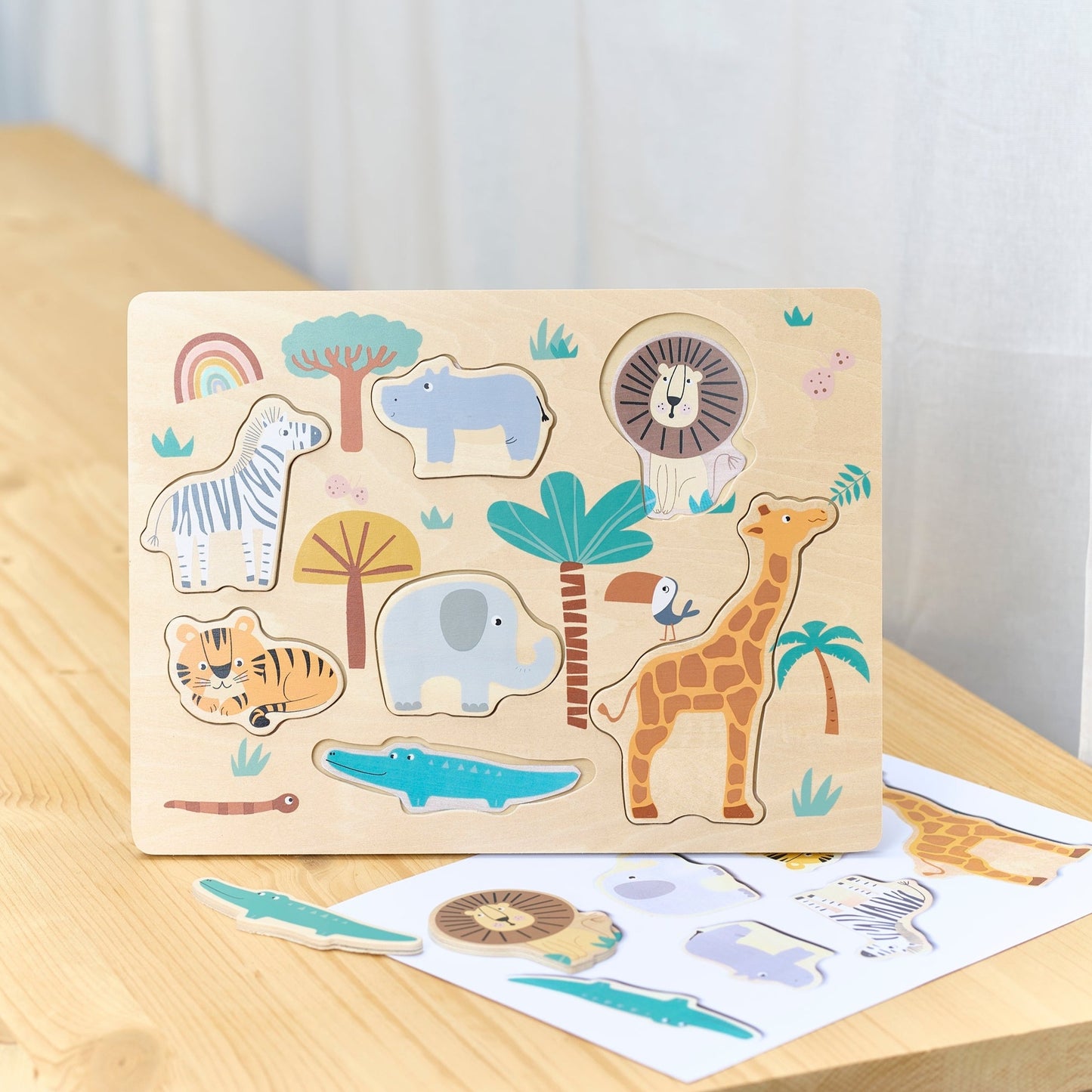 Holzpuzzle Safaritiere