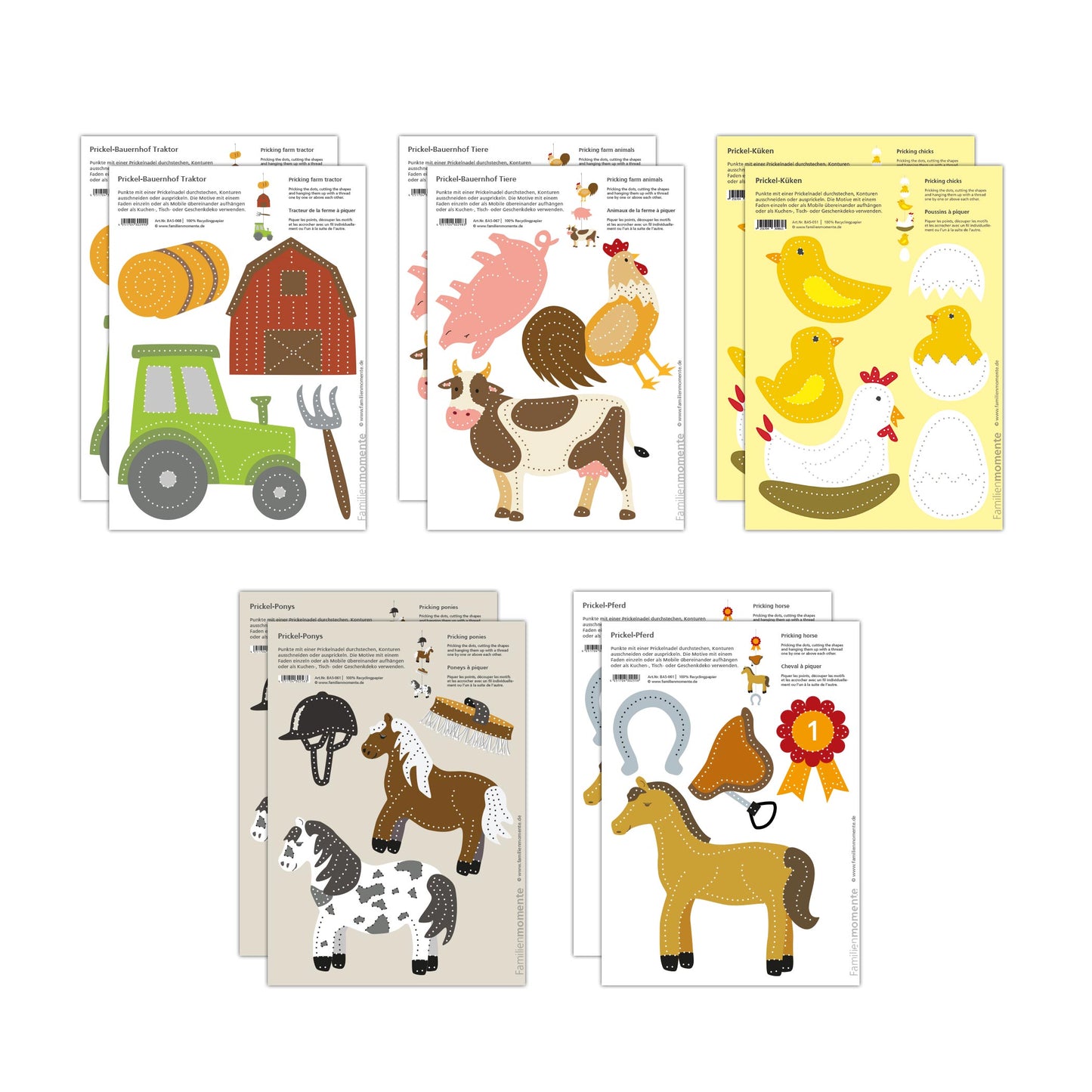 Prickelkartenset - Bauernhof solo