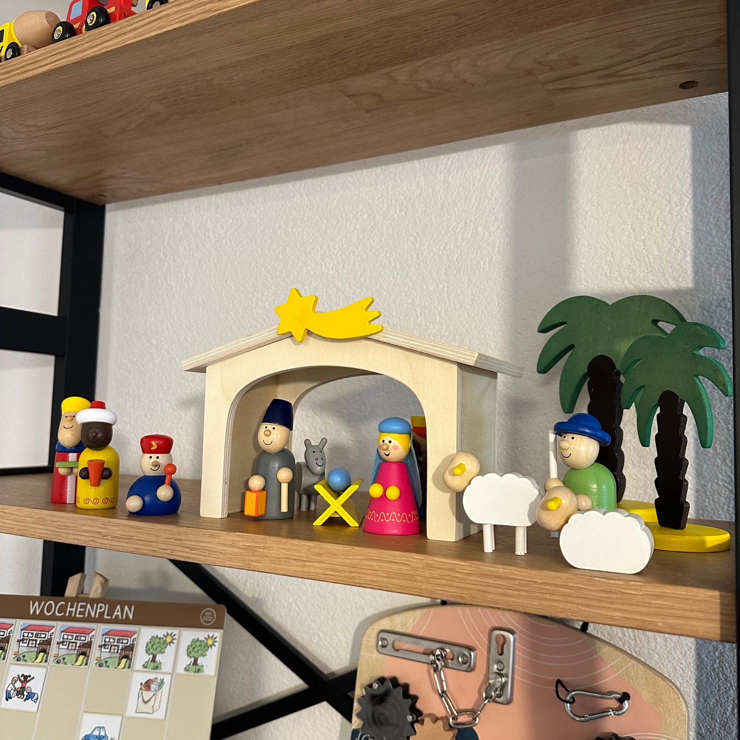 Weihnachtskrippe Holz Spielset
