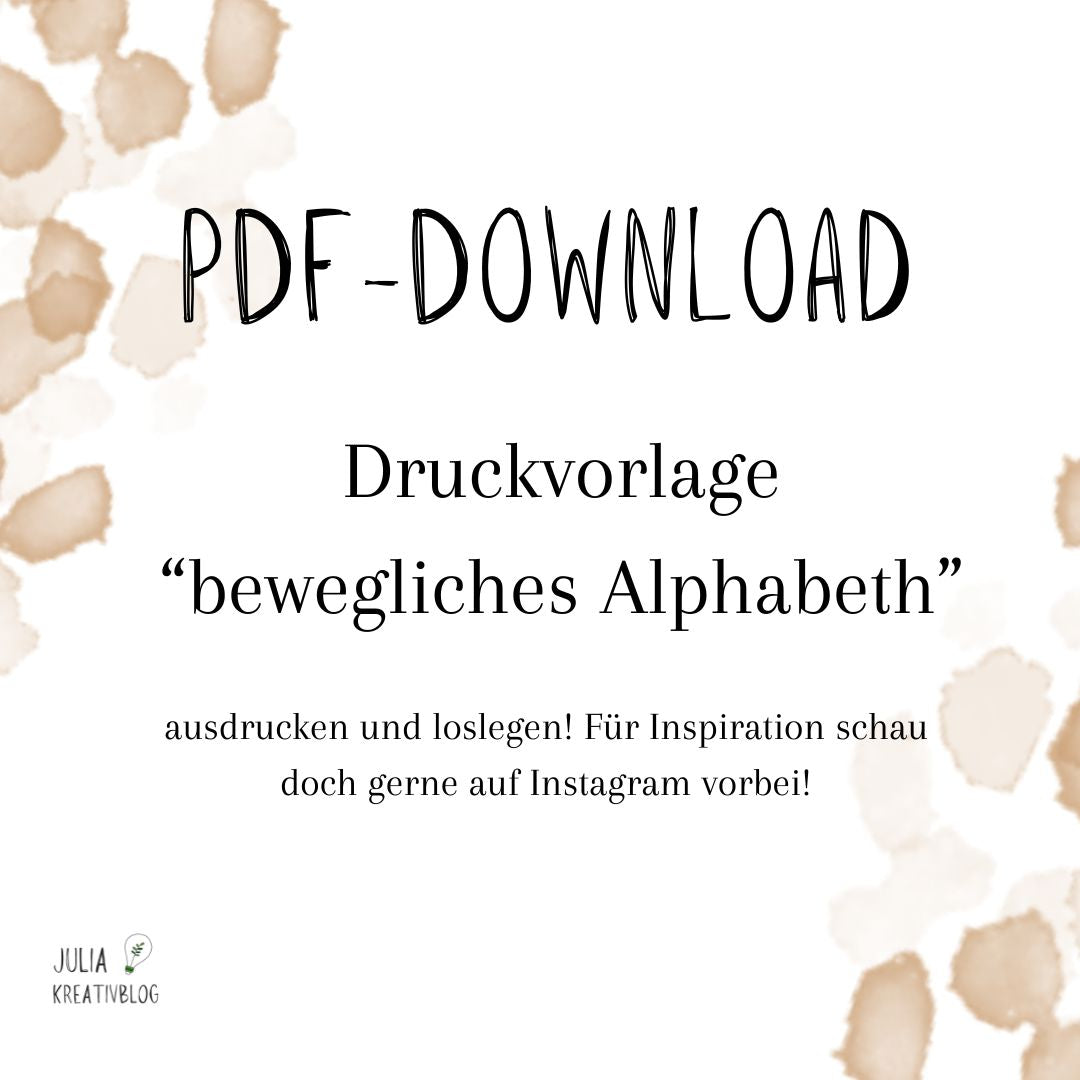 PDF: bewegliches Alphabeth Druckvorlage