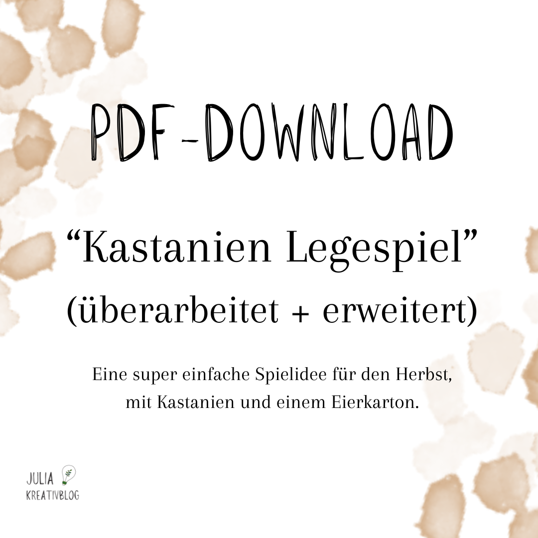 PDF: Kastanien Legespiel im Eierkarton für den Herbst (überarbeitet + erweitert)