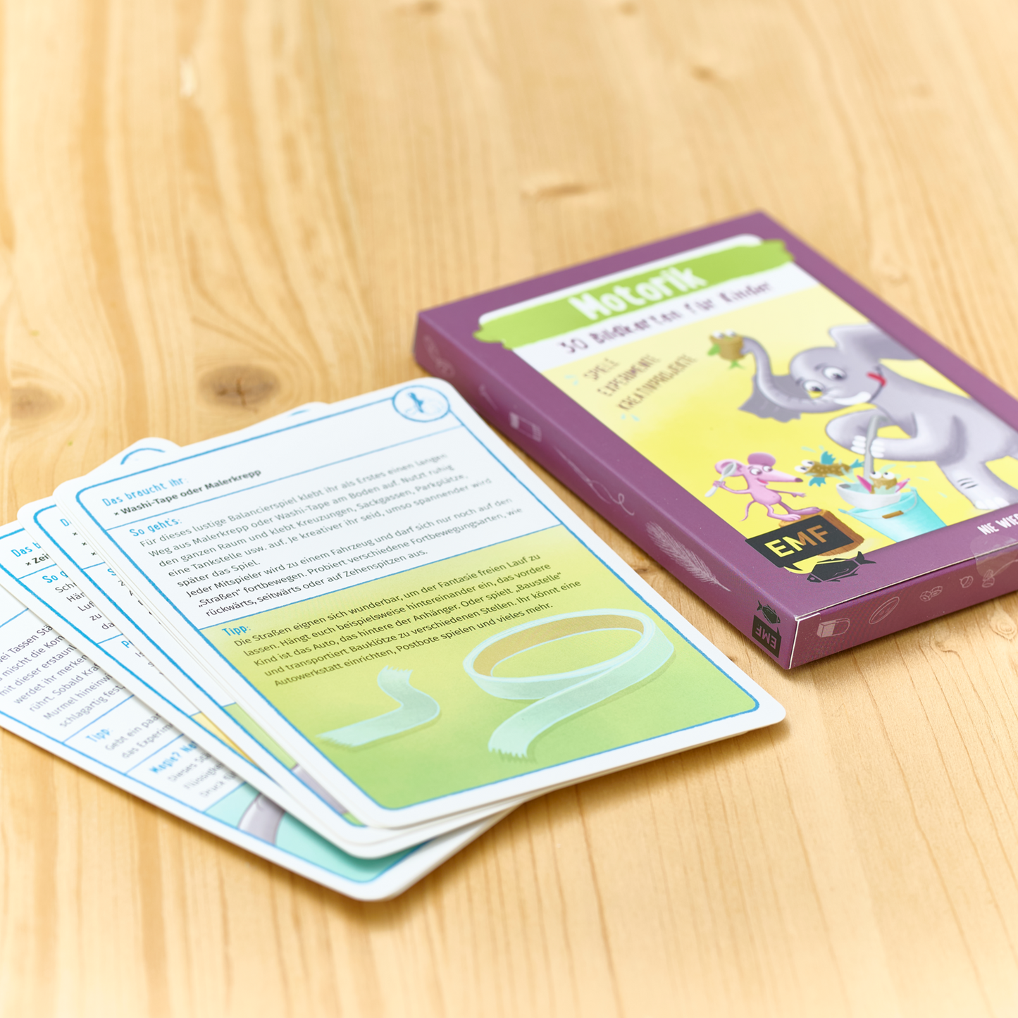 Bewegung und Motorik: Karten mit Spiel- und Umsetzungsideen