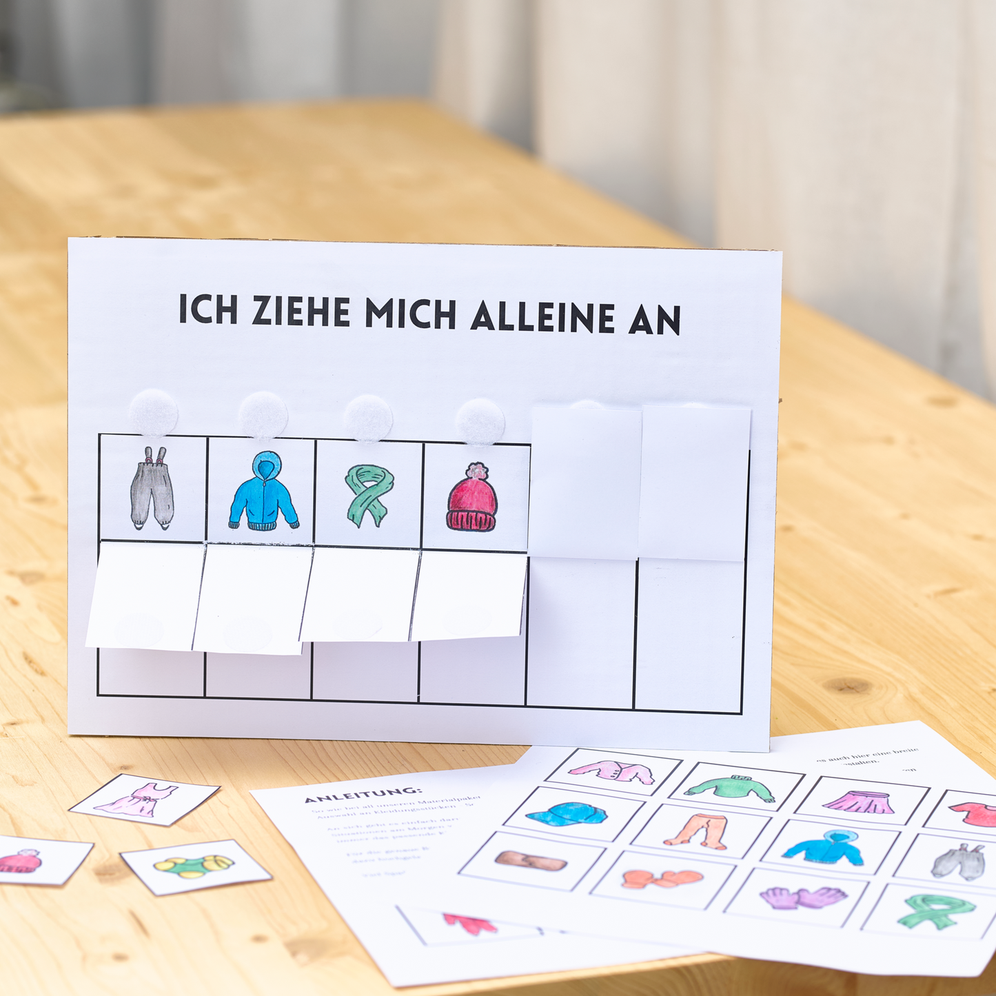 Materialpaket: Anzieh-Routine, montessori-inspriert