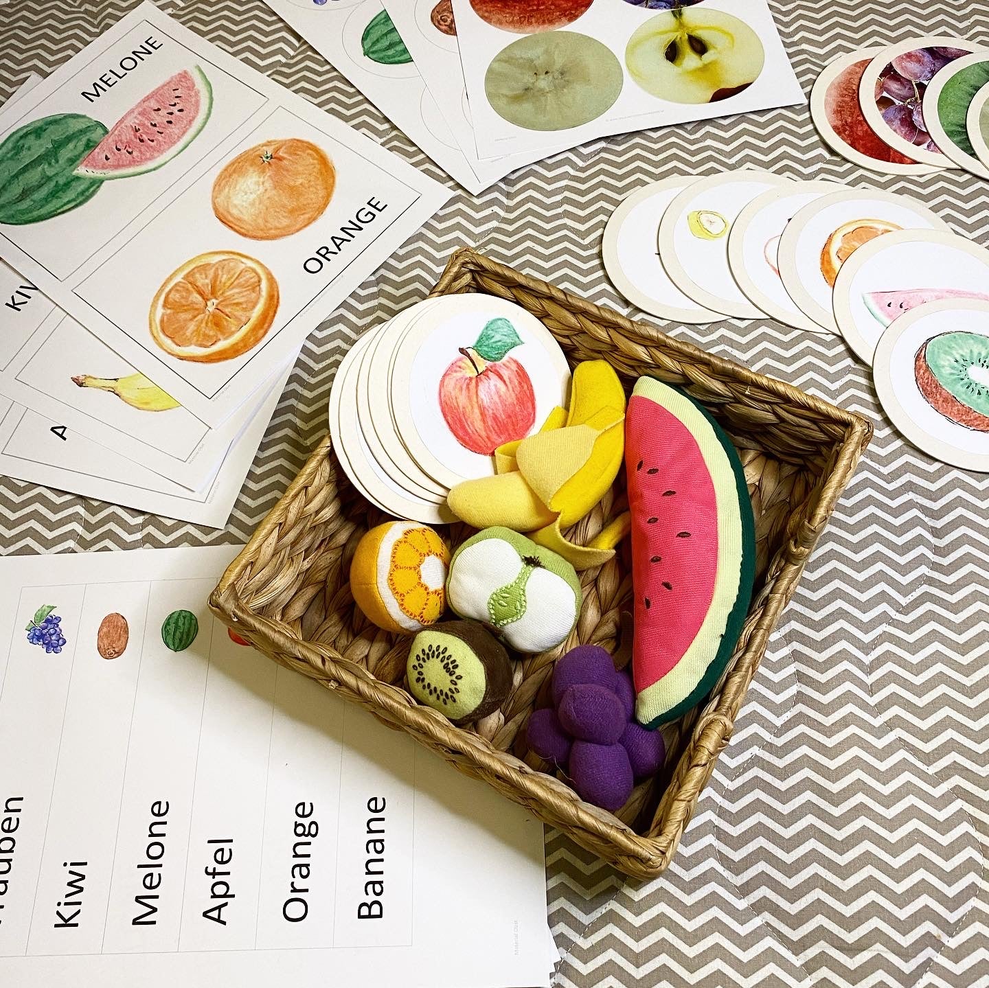 Materialpaket: Früchte - kunterbuntes Paket mit vielen Spielideen