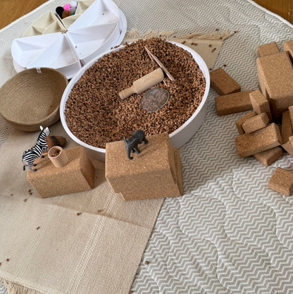 Kork für sensory play - verschiedene Varianten