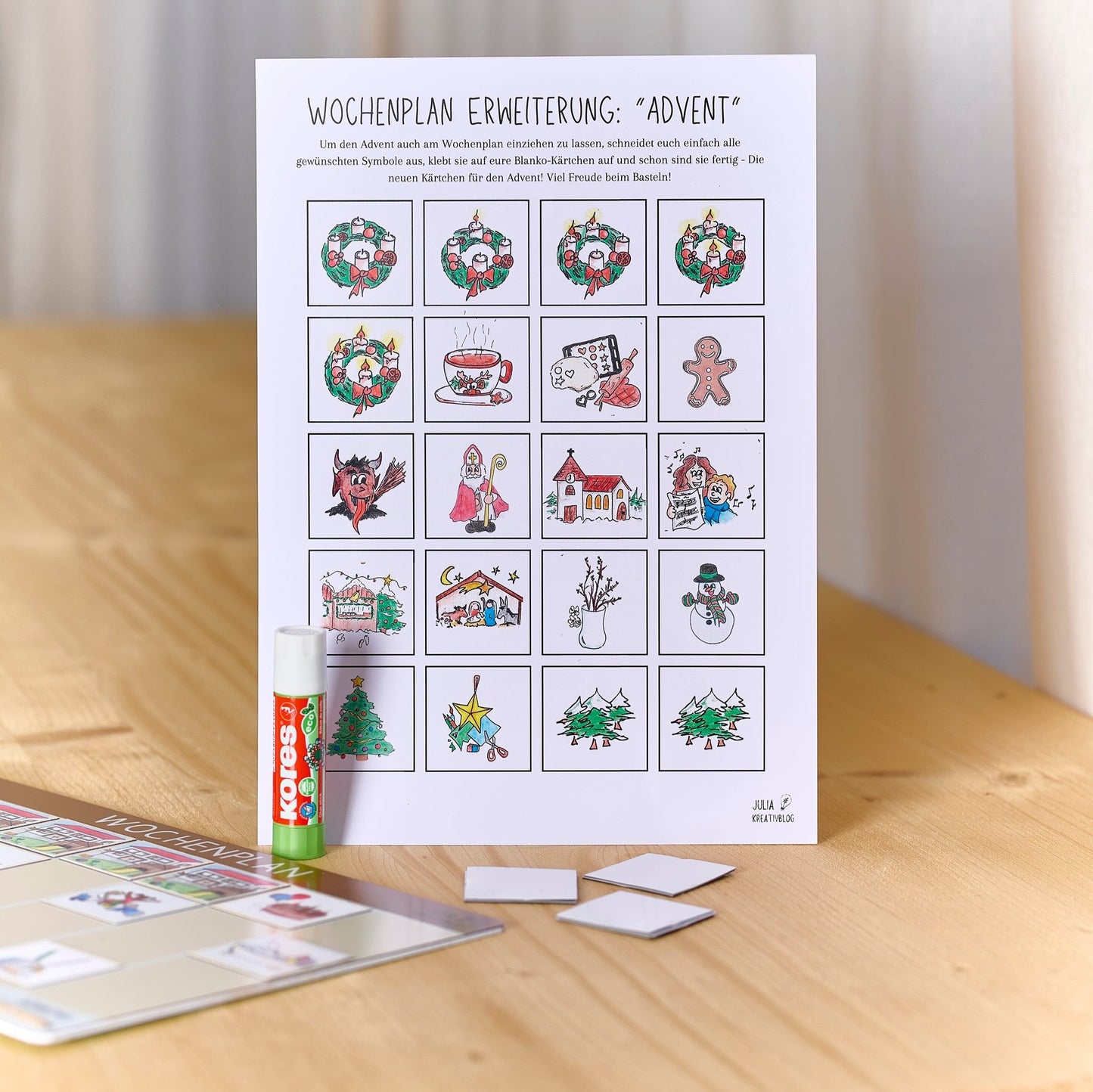 Materialpaket: Wochenplan Erweiterungs-Set "Advent"