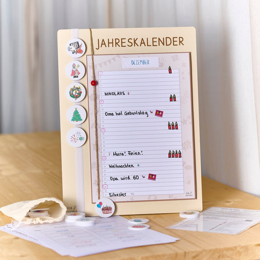 Materialpaket: Jahreskalender für Kinder, montessori-inspiriert