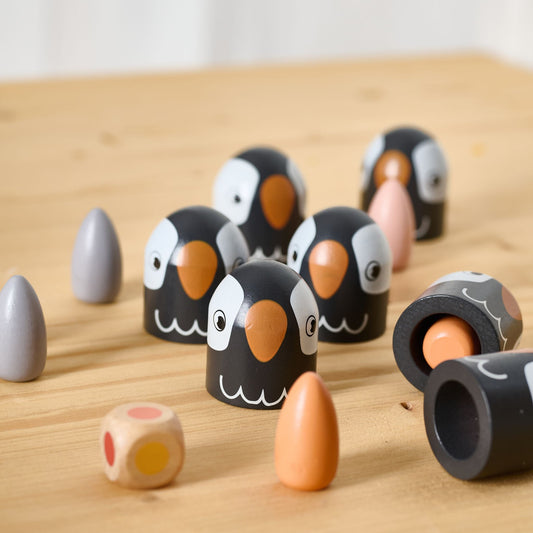 Farbenmemory  "Pinguine", montessori-inspiriert