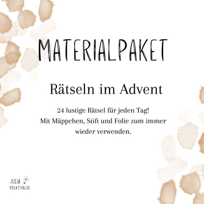 Materialpaket: Rätseln im Advent