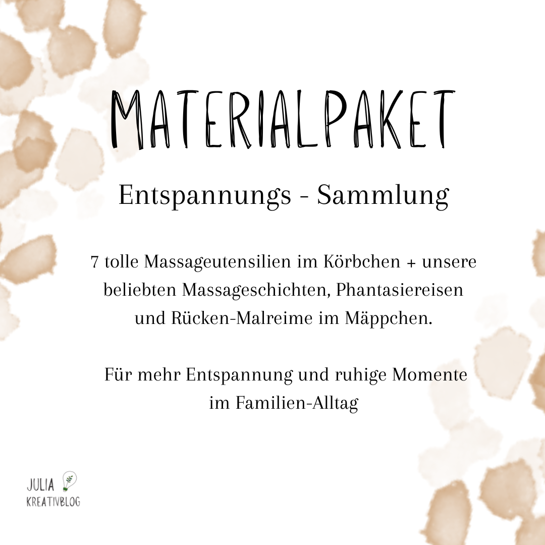 Materialpaket: "Entspannungs-Sammlung zum Genießen"