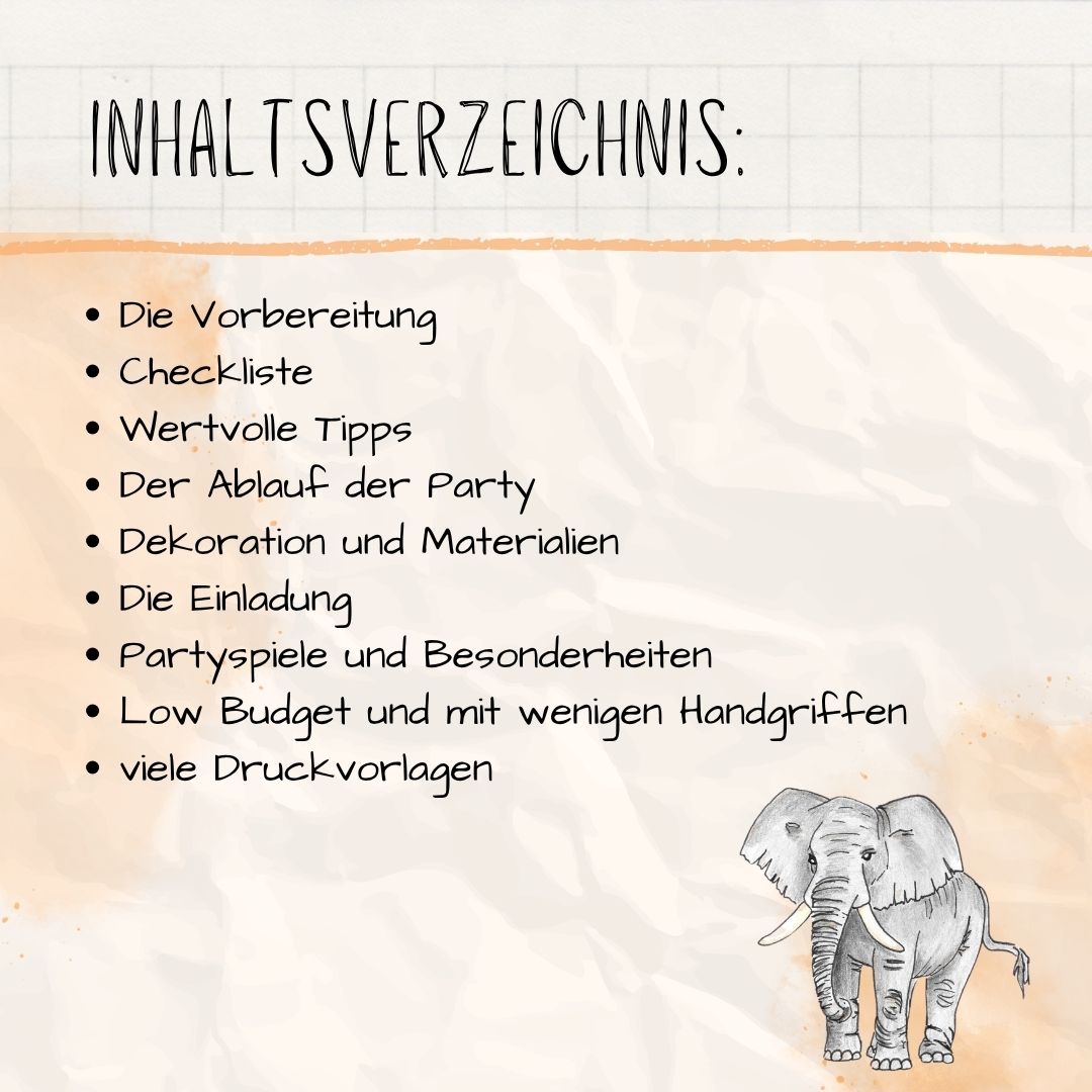 PDF: Alles für eure Safari-Party
