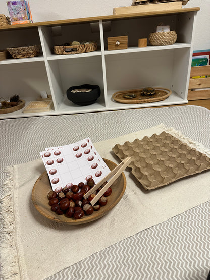 Materialpaket: Eierkarton + Vorlagen-Karten im Set