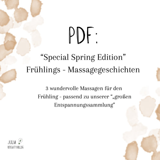 PDF: "Kinder - Massagegeschichten zum Entspannen" - Special Spring Edition