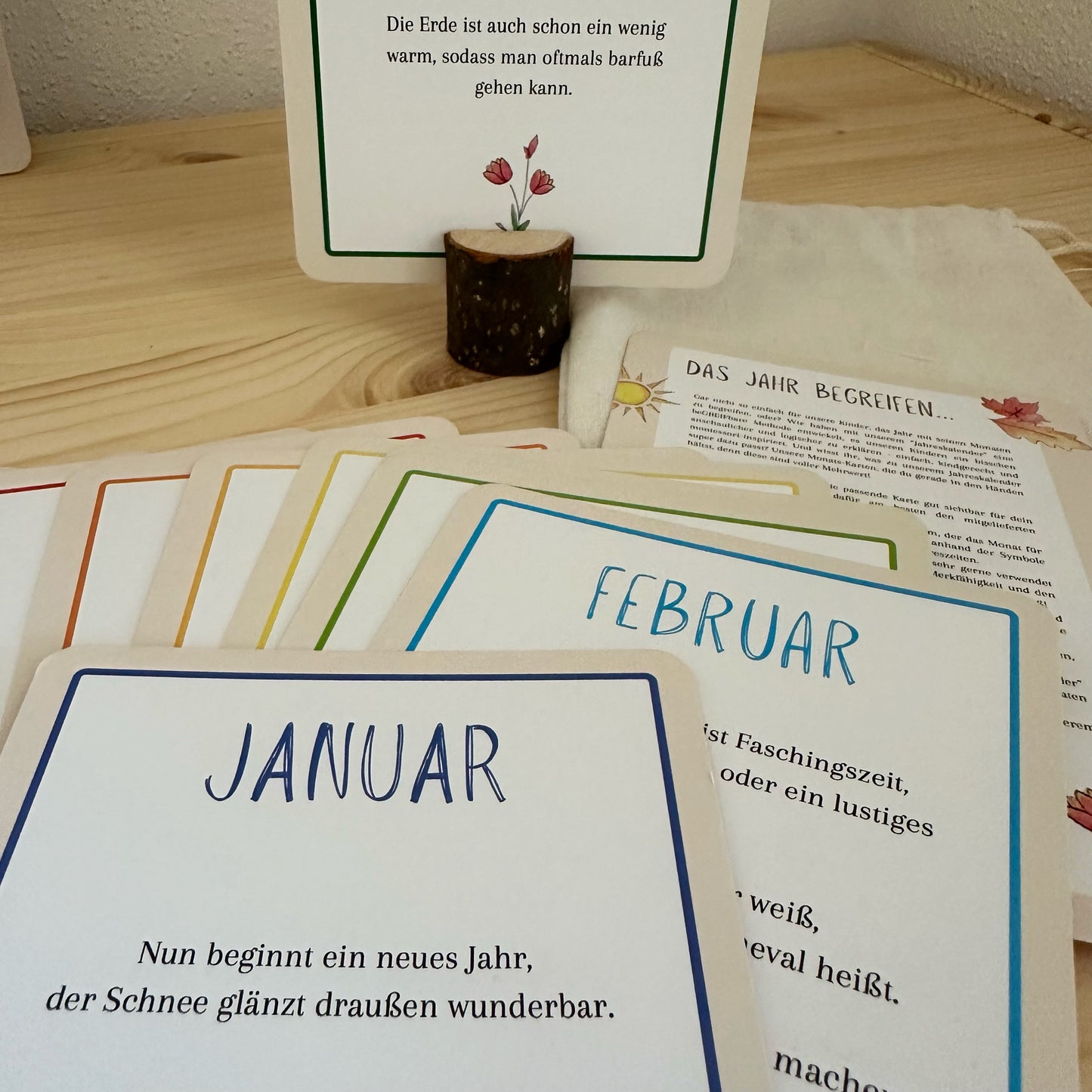 Kartenspiel: Das Jahr begreifen, montessori-inspiriert