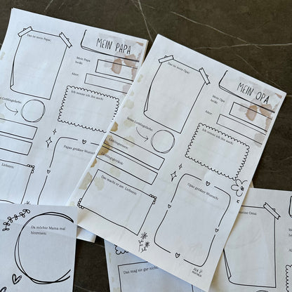 Gratis Download: Steckbrief Mama, Papa, Opa und Oma
