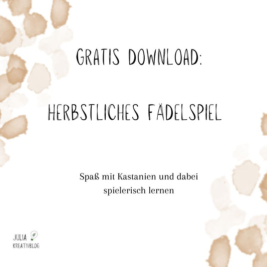 PDF: Gratis Download "Herbstliches Fädelspiel mit Kastanien"