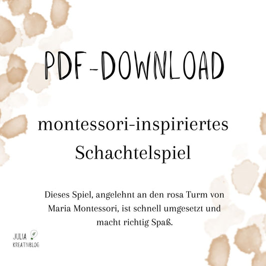 PDF: Schachtelspiel montessori-inspiriert