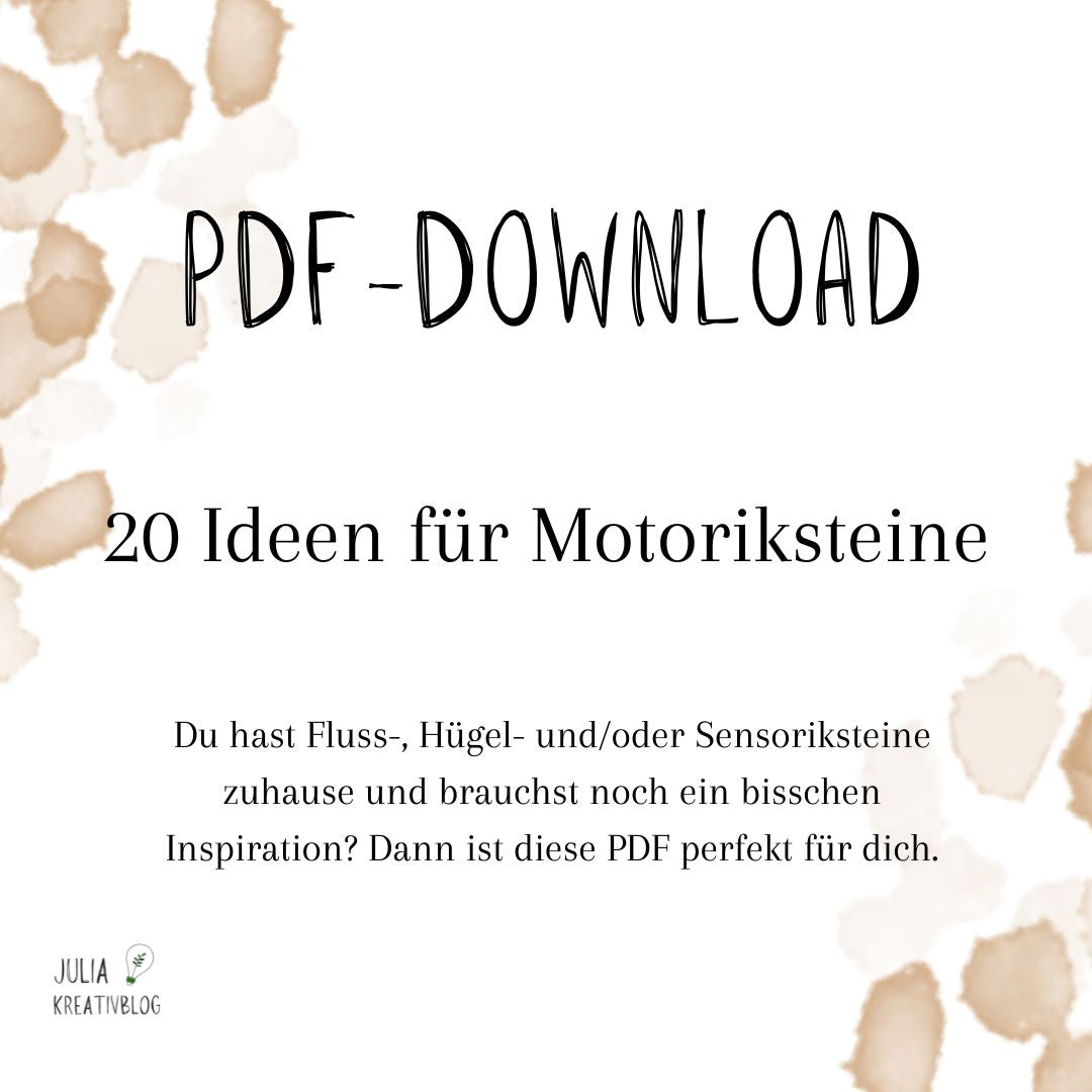 PDF: Motoriksteine -  Meine 20 Spielideen für DICH