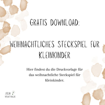 PDF: Gratis Download "Weihnachtliches Steckspiel für Kleinkinder"