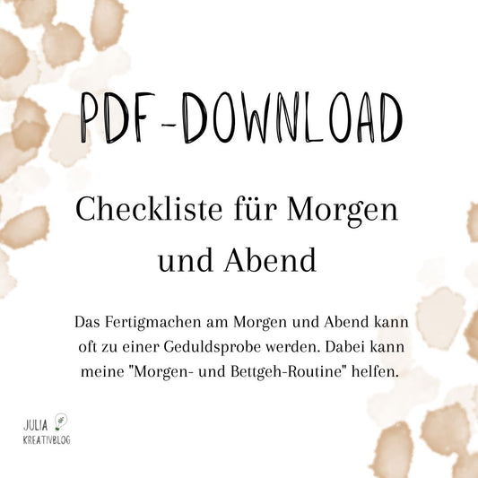 PDF: Checkliste Morgen und Abend / Routinen