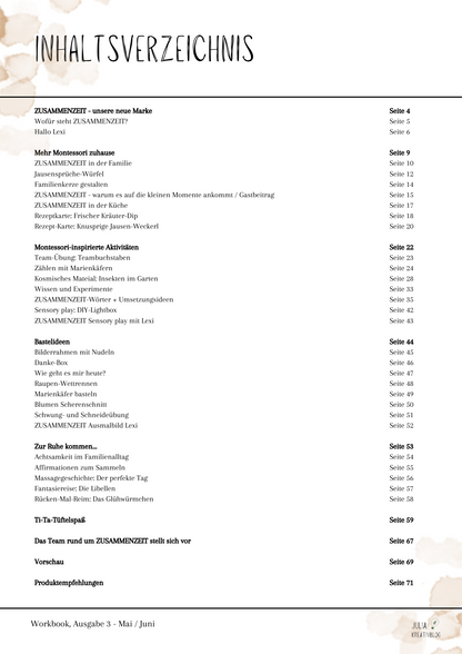 Workbook - Ausgabe 3 - Mai/Juni 2025 - verschiedene Varianten